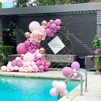 

DIY Baby Pink Balloon Garland Arch Globals Retro Peach Balloon Garland Wedding Baby Shower Engagement 21 Birthday Decor Supplies