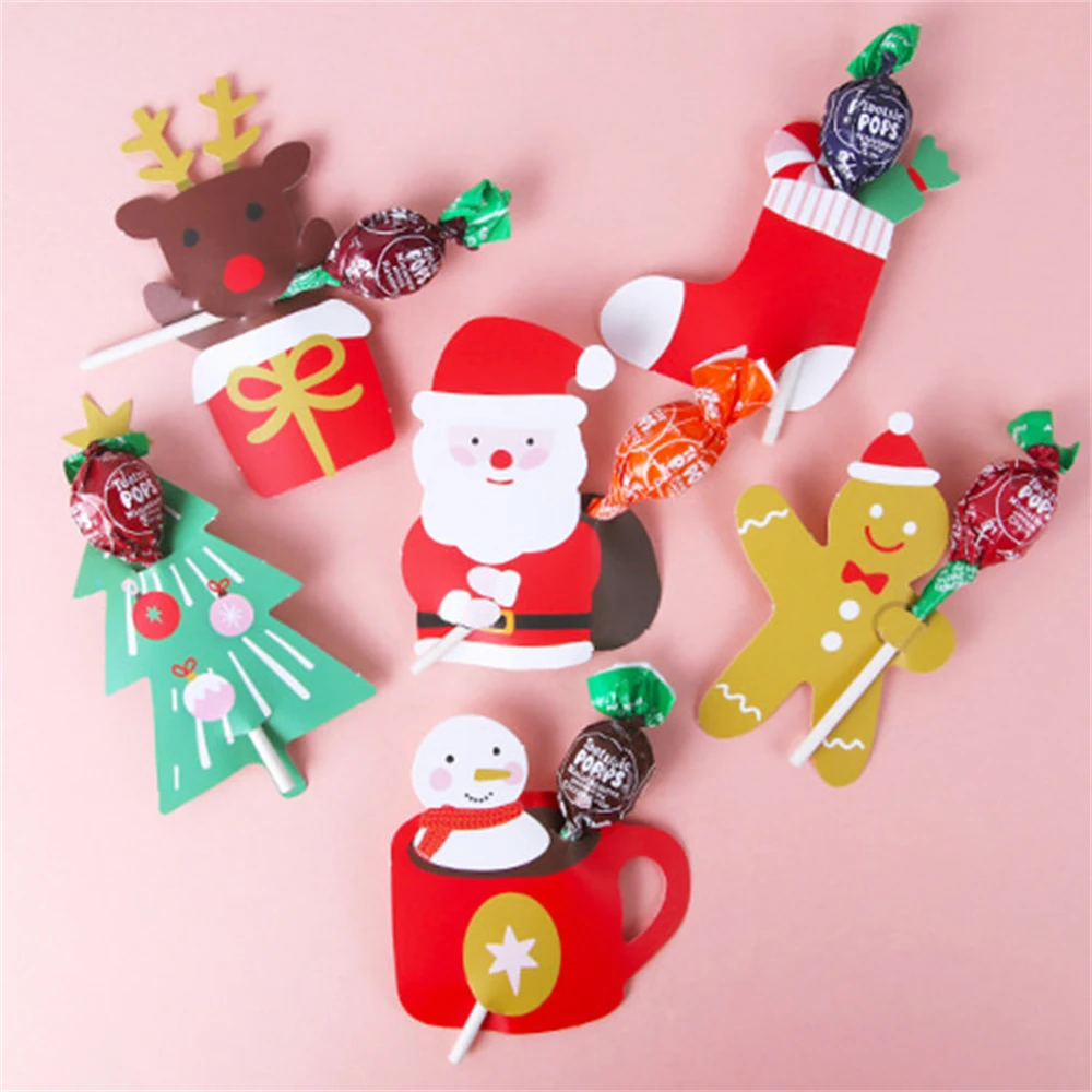 子供のための創造的なクリスマスパーティーの装飾カード キャンディーを作るための6種類のバッグ ペンダント ドロップ装飾品 Aliexpress