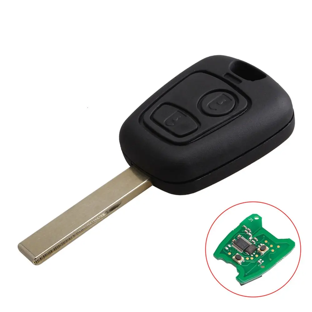 2 кнопки дистанционного управления автомобильный ключ щелевой пульт дистанционного управления для PEUGEOT 307 433 МГц с PCF7961 чипом транспондера