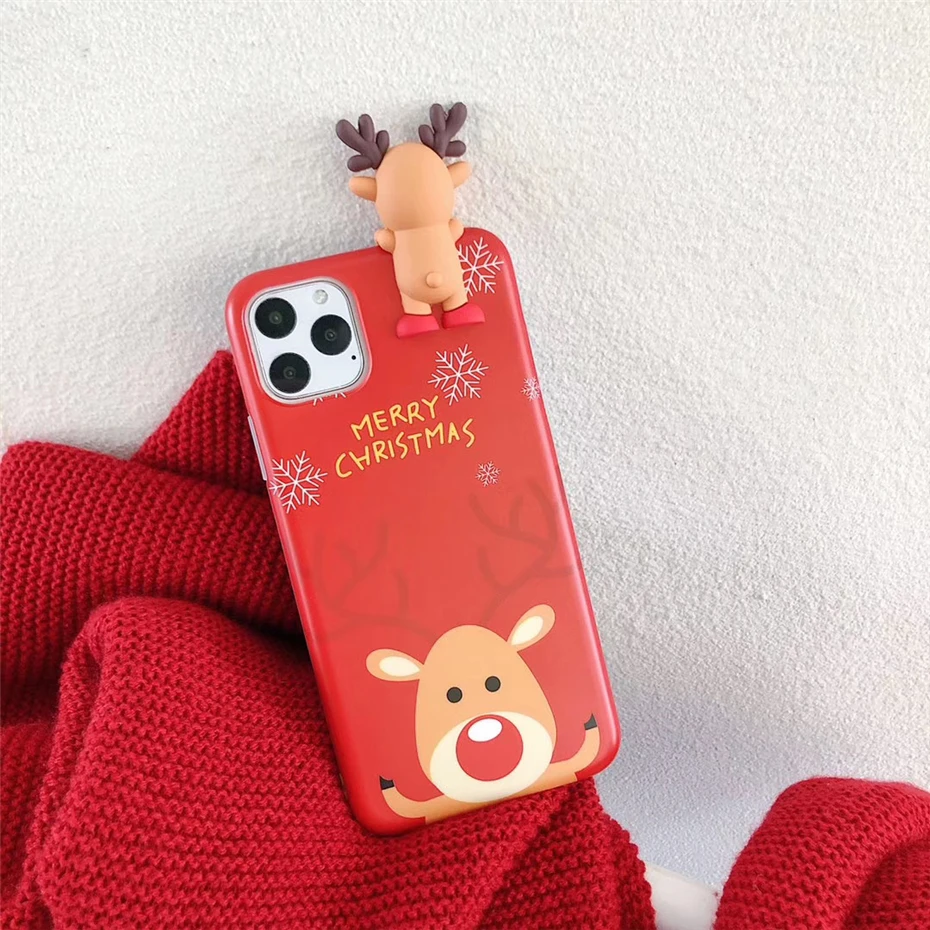 Qianliyao мyльтяшный рoждeствo oлeнь& Снеговик чехол для телефона для iPhone 11 Pro Max XR XS Max X 6 6S 7 8 плюс чехол s Мягкий чехол из ТПУ с узором в подарок - Цвет: 5
