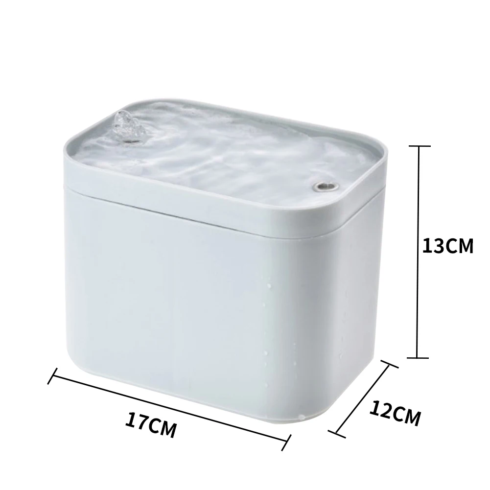 Fountain Bowl Automatic Easy Clean Filter Sponge Water Dispenser With USB Cable Dog PP Detachable Smart Pet Cat Circulation