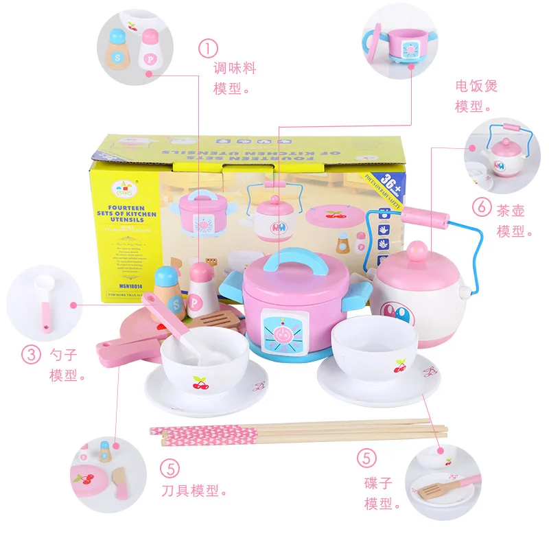  Youlebi Mini Kitchen Do Cook Toy GIRL'S Toy CoYer Tableware Really Boiled Candy Toy Set Play House  - 4000267214450