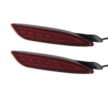 

2 Pcs Red LED Rear Bumper Reflector Brake Lights Parking Warning for Mazda Artz 6 2019
