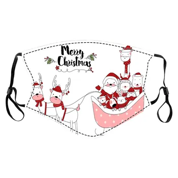 

5pcs Christmas Party Masks Colorful Fabric Face Mask For Kids Respirator Designer Mask For Face masque en tissu lavable маски