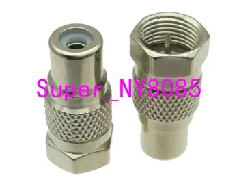 

10pcs Adapter converter F TV male plug to RCA female jack pin RF COAXIAL