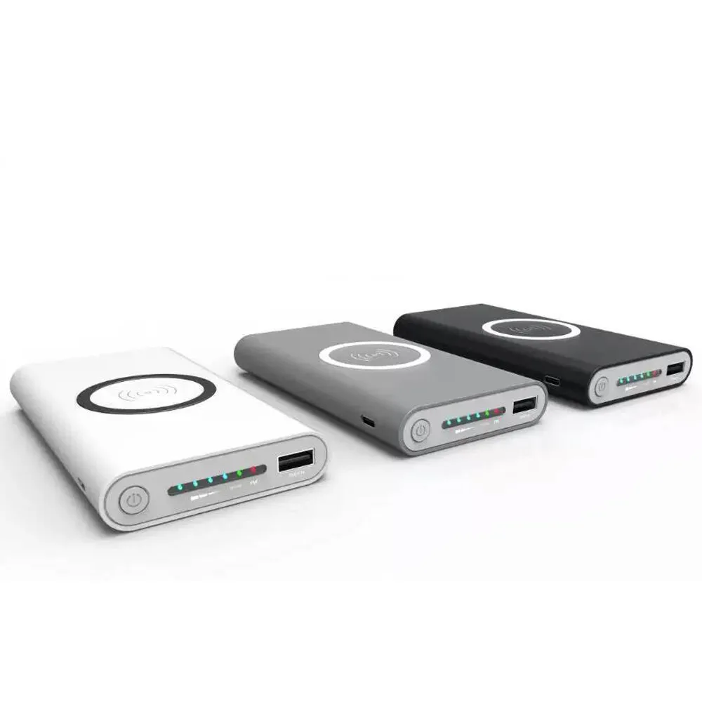 Портативный внешний USB аккумулятор 10000 мАч и беспроводное зарядное устройство 2 в