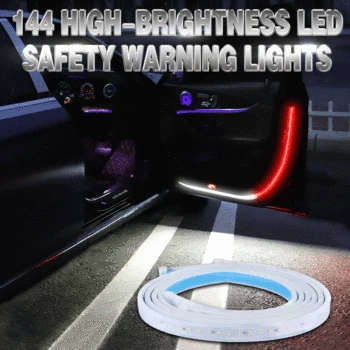 

2pcs/lot Car Openning Door Warning Light Strip Auto Strobe Flashing Door Lighting Flowing Water Signal Lamp Cars Accessories