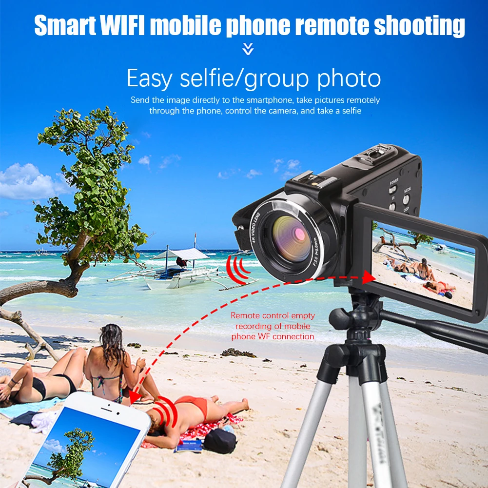 16X цифровой зум WiFi камера студия 4K HD 48 мегапиксельная Путешествия Мини