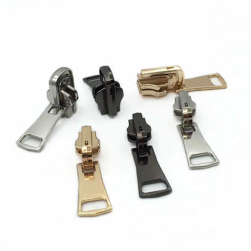 5# 8# two sides use pull slider for metal zipper gold silver black 5pcs bags jacket coat kids clothing repair | Дом и сад