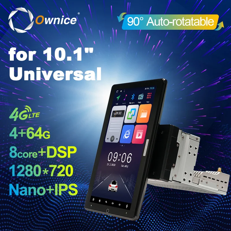 Автомобильная Мультимедийная система 10 1 дюйма IPS Nano 1280*720 1Din Android GPS 4 Гб + 64 ГБ |