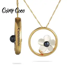 Hawaiian Style Personalized Name Necklaces Pendants 2020 Best Friend Gift for Women Customized Flower Choker Necklace Gifts New