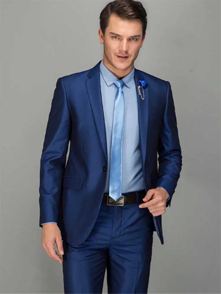 New Men’s Suit Smolking Noivo Terno Slim Fit Easculino Evening Suits For Men Black Tuxedos Prom Wear Blazer With Pants - Цвет: Picture style