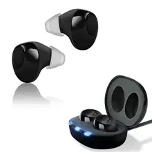 1 пара Невидимый цифровой мини-слуховой аппарат Регулируемый усилитель тона звука усилитель голоса для пожилых людей