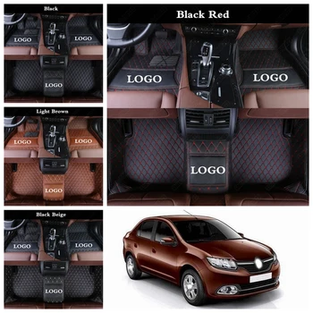 

Custom Car Floor Mats for Renault Koleos Megane Laguna Latitude Kadjar Duster Leather All Weather Auto Foot Rugs Carpet Cover