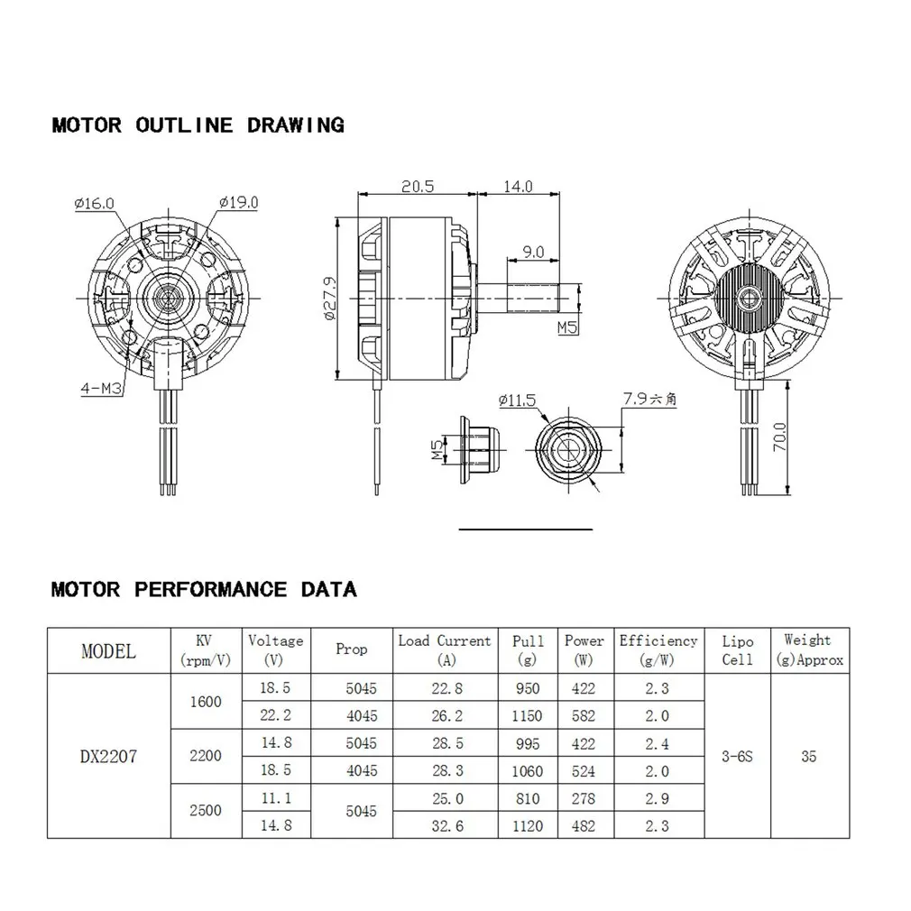 4 шт. DXW DX2207 2500KV 3-6S CW/CCW бесщеточный двигатель для RC гоночный Дрон Мультикоптер самолет вертолет Квадрокоптер самолет