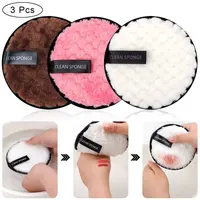 Makeup Remover Puff Face Microfiber Cloth Pads Cleaning Face Towel Reusable Cotton Double layer Nail Art Cleaning Wipe Makeup 1