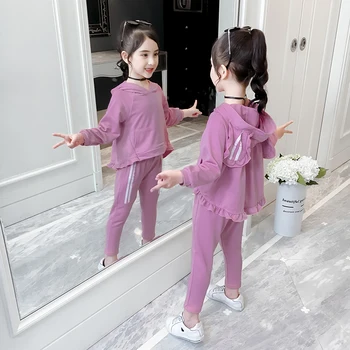 

Girls Clothing Sets 2020 Autumn Spring Girls Clothes Cartoon Kids Tracksuit For Girl Suit Children Clothing 4 6 7 9 11 14Year