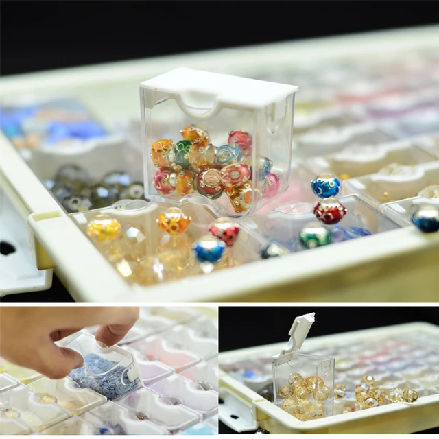 78/50/42 Grids Diamond Painting Mosaic Tool Accessories Jewelry Embroidery  Transparent Storage Box Elizabeth Ward Bead Storage - AliExpress