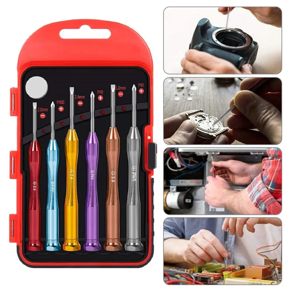 

Magnet Mini Screwdriver Set Precision Screwdriver Aluminum Alloy Screwdriver Repair Tools Mobile Phones Clocks Small Appliances