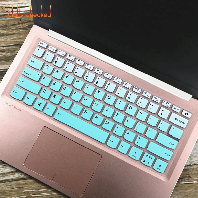 Для LENOVO Ideapad 330s 530s Miix 630 Yoga 530 530s 530 14ikb Yoga 730 730s 530 ноутбук силиконовый чехол для клавиатуры защита кожи - Цвет: fadewhiteblue