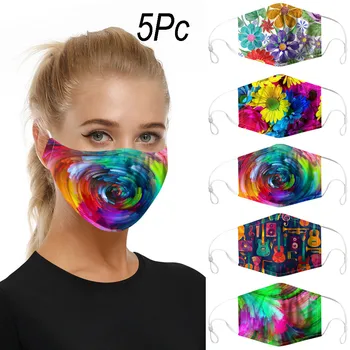 

5pc maskers Mouth Masks for Dust Protection Anti mascaras Quick-drying Face Mask Outdoor Breathable Washable Earloop Mask