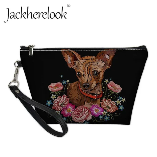 Jackhereook бренд 3D собака породы чихуахуа косметичка с принтом для женщин Мода Pet Toilerty чехол Мини комплект сумка для хранения пеналы - Цвет: HMM068Z8