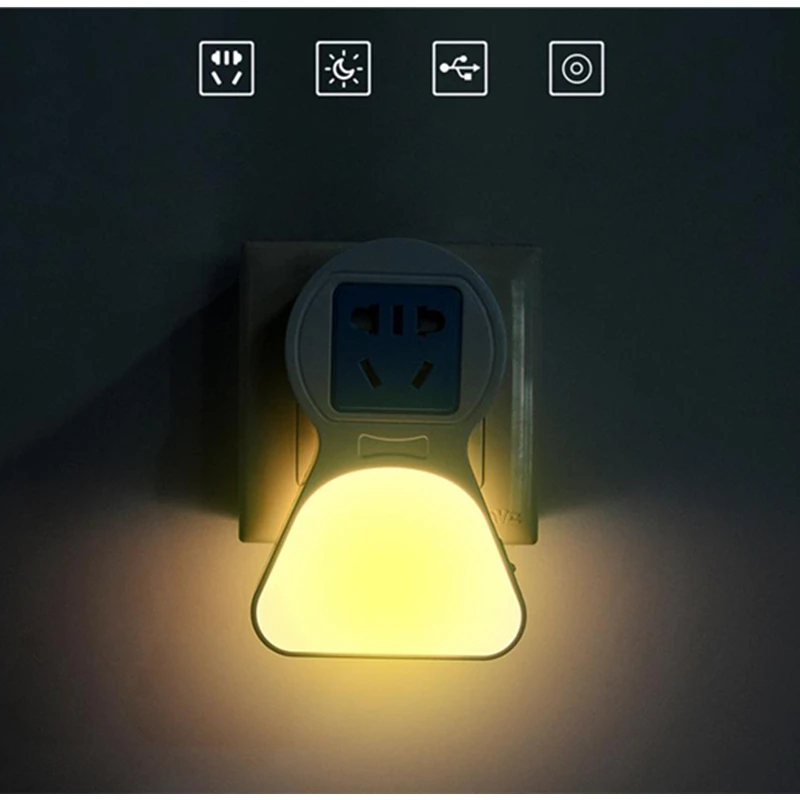 EU / US Plug Smart Socket Night Light Private Mode New Multifunctional