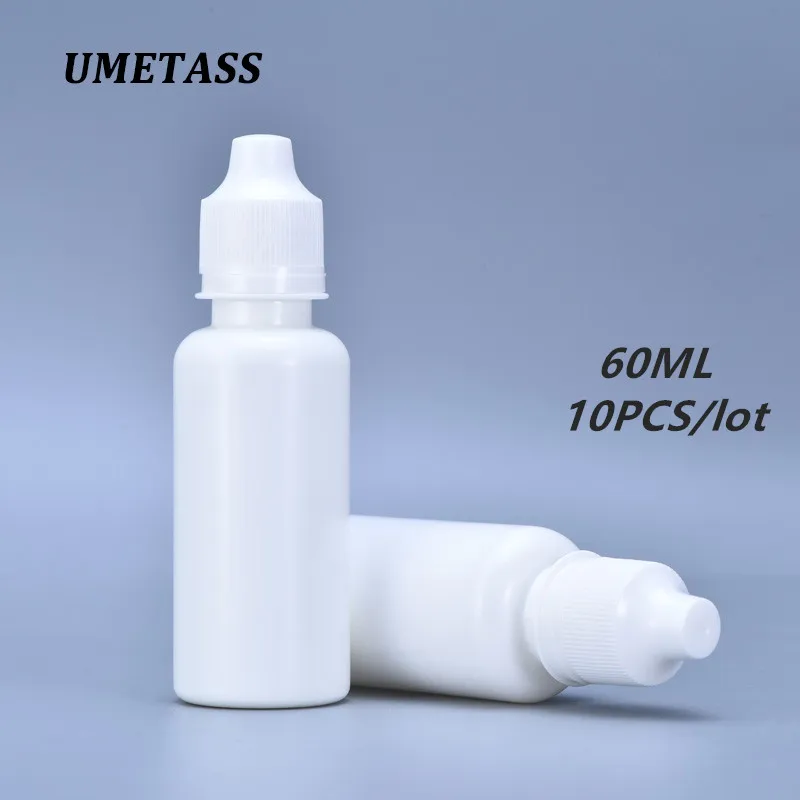 

60ML Empty glue bottle with twist cap white PE Squeeze Plastic bottles for liquid ink Oil containers 10PCS/lot