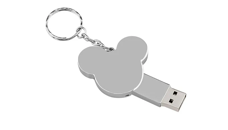 Металлический usb-накопитель JASTER в стиле Микки, 4 ГБ, 8 ГБ, 16 ГБ, 32 ГБ, металлический флеш-накопитель, брелок