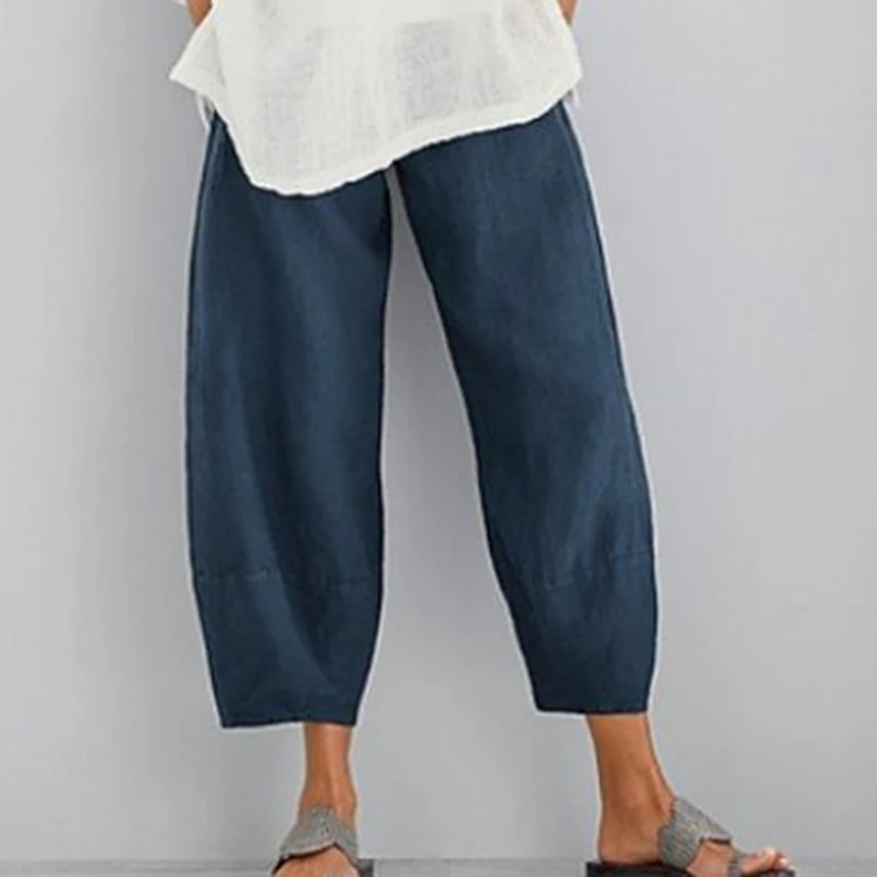 

Plus Size S-XL Women Casual Loose Harem Pants Wide Leg Palazzo Culottes Stretch Trouser Female Clothing Summer