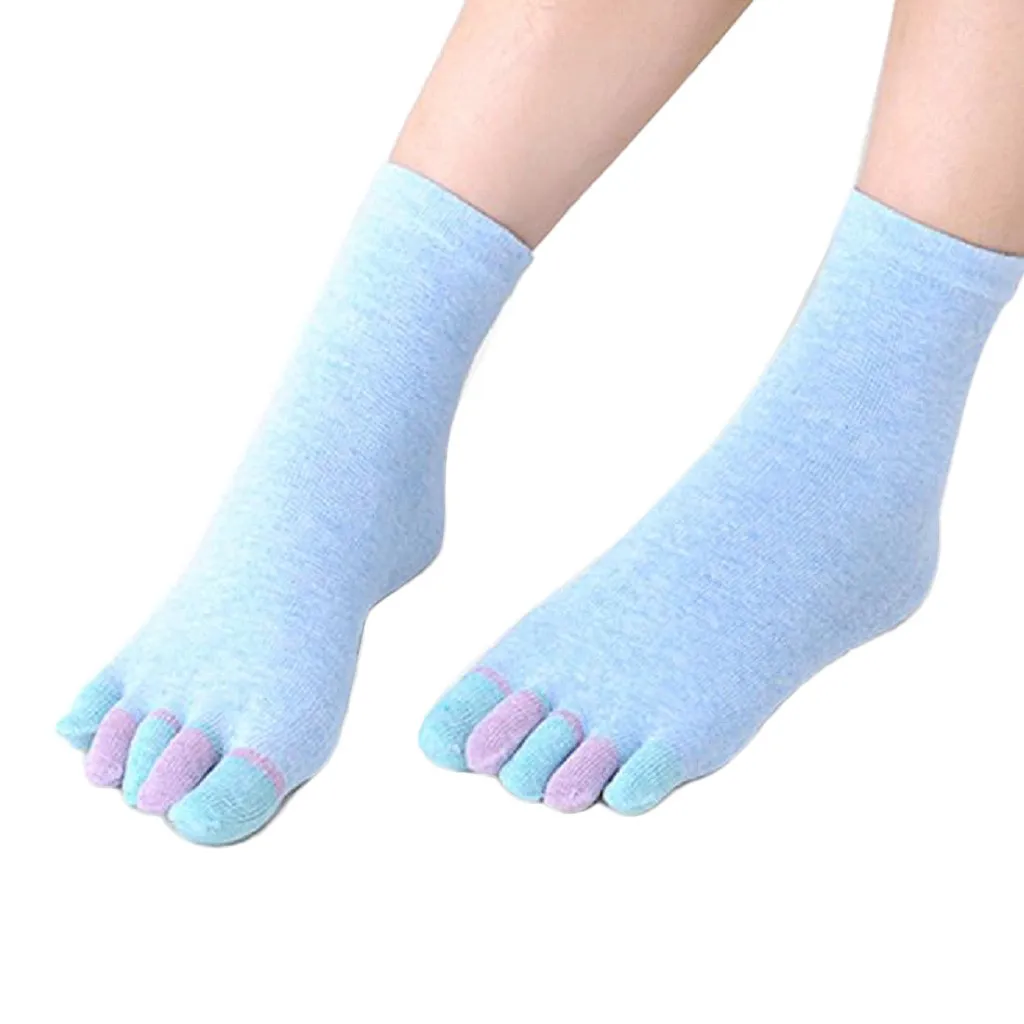 Женские хлопковые носки для спортзала, Нескользящие, массажные, одноцветные носки, полноразмерные носки, год, Harajuku, винтажные носки, Stopki Skarpetki Damskie
