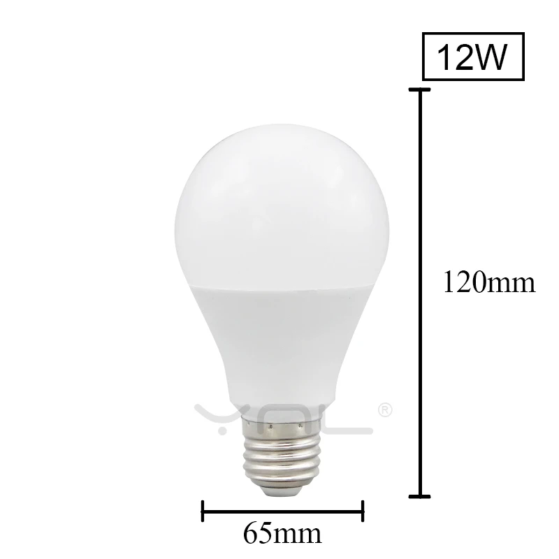 Bombillas E27 Светодиодный светильник 220 в 18 Вт 15 Вт 12 Вт 9 Вт 6 Вт 3 Вт AC 220 В высокое качество ампульная лампада светодиодный E27 лампа - Испускаемый цвет: 12W