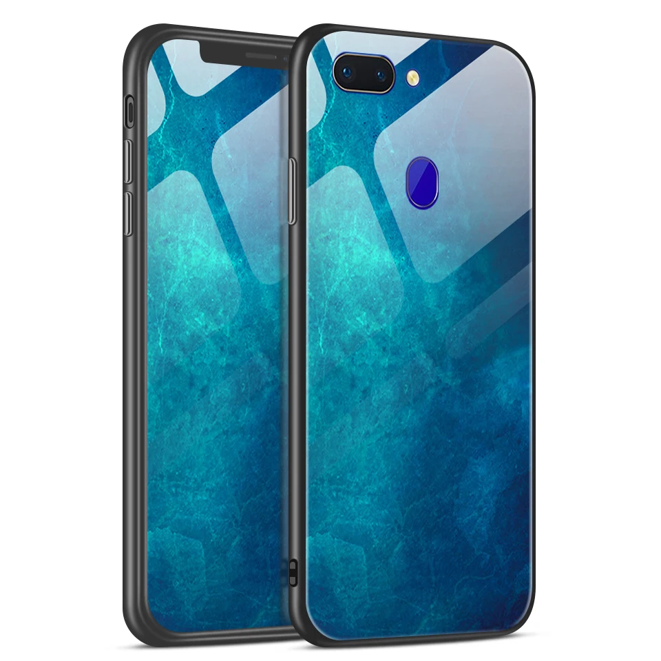 W120 Для OPPO R15 R15X R15Pro противоударный чехол из закаленного стекла для телефона OPPO K1 RX17 Neo TPU чехол для OPPO R15 задняя защитная оболочка - Цвет: W120