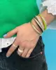 2021 Summer Hot Selling Jewelry Gold Color 7 Colorful Neon Enamel Colorful 5A Cubic Zirconia CZ Bangle Bracelet 2