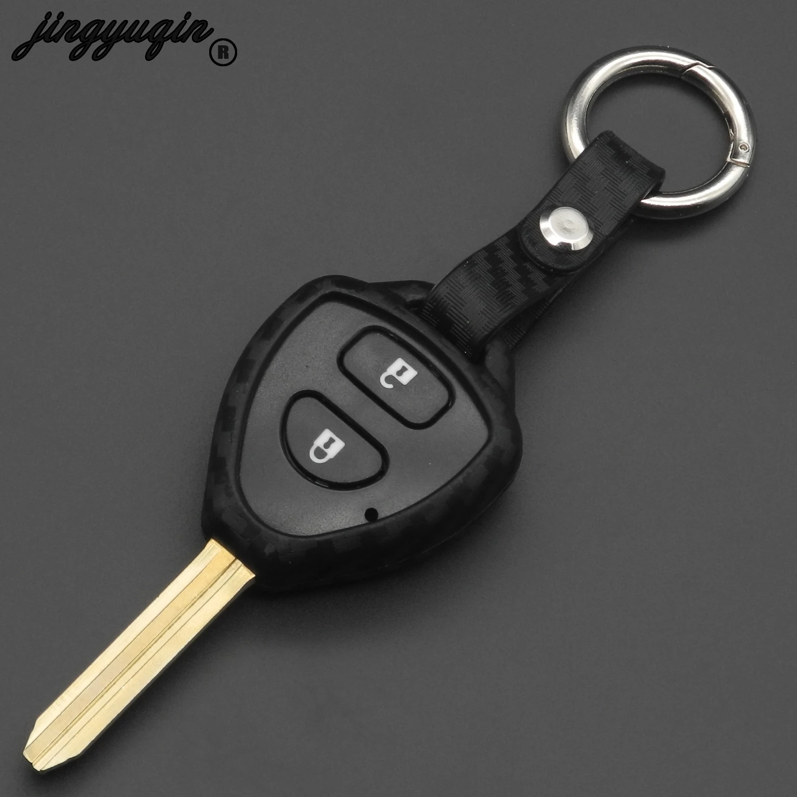 Мягкий силиконовый чехол jingyuqin из углеродного волокна для Toyota Camry Corolla Avalon Venza Hilux