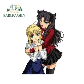 

EARLFAMILY 13cm x 8.4cm for Fate Stay Night Saber and Tohsaka Car Stickers and Decals Vinyl Material Bumper Decoration Fashion