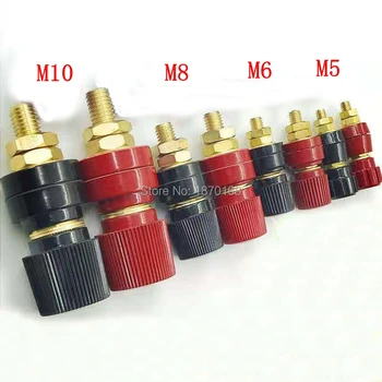 

2 Pcs Plastic Shell M5 M6 M8 M10 Male Threaded Diameter Binding Post Terminal 5/6/8/10MM Copper Post 5-10mm Regulator Welder