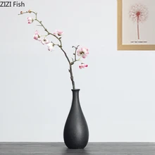 Ваза в скандинавском стиле украшения домашних ваз для цветов простая КЕРАМИКА черный Гидропоника Цветочная композиция цветочный горшок украшения стола