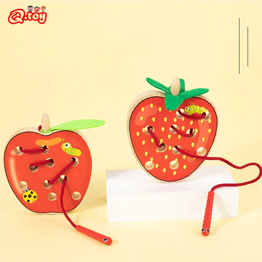 Wooden Montessori Worm Eat Fruit 3D Puzzle Threading Worm Early Learning  Preschool Educational Toys Gift for Kids 3 Years Old| | - AliExpress