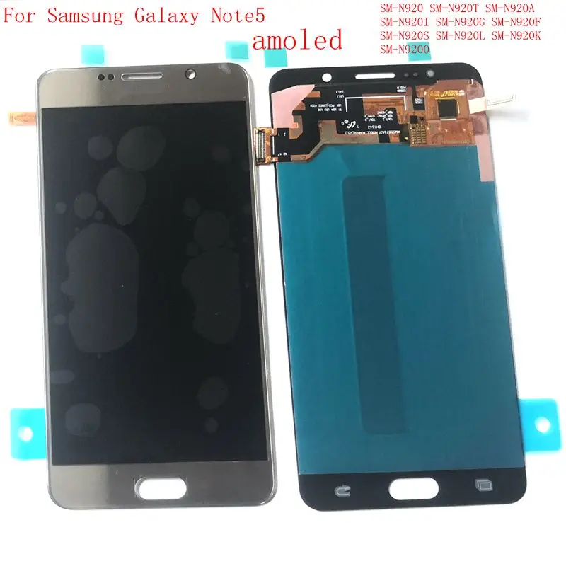 ЖК-дисплей Amoled для Samsung Note 5 N920 N920F N920I N920G сенсорное стекло ремонта телефона |