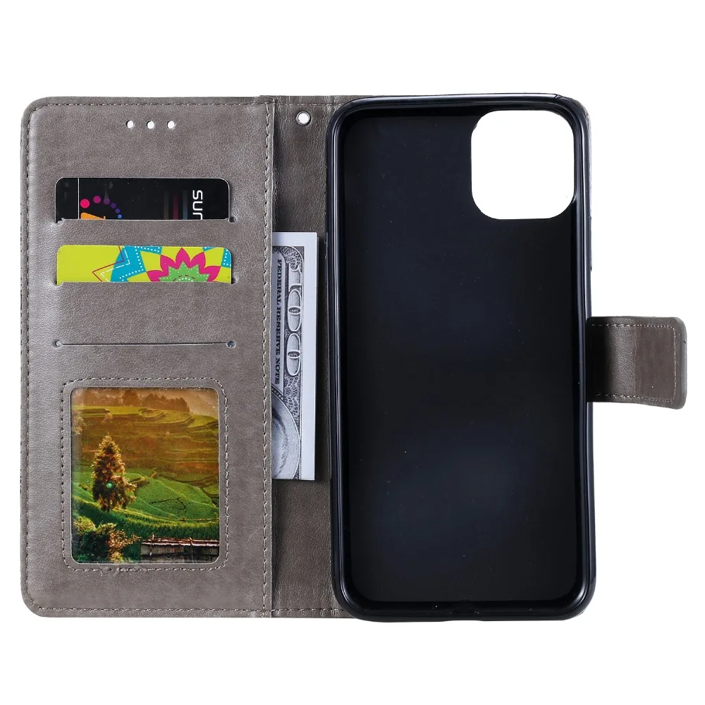 50 шт./лот, чехол с цветочным рисунком, 3 карты, кожаный чехол для iphone 5, 6, 7, 8 X XS, XR, XS Max, 6, 7, 8 plus, 11 Pro Max, чехол