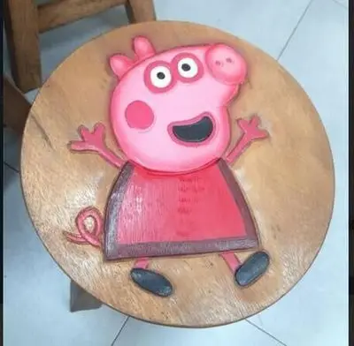 Pig Pecs Тайский креативный детский табурет из цельного дерева, милый мультяшный маленький табурет с животными, домашний табурет с подставкой, деревянный табурет, низкий табурет - Цвет: Pig Pecs
