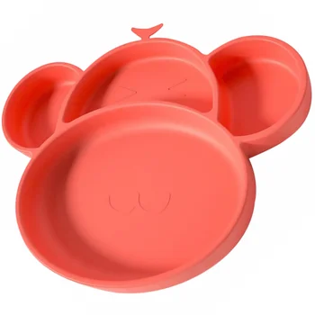 

1pc Baby Bowl Lovely Kids Silicone Suction Divided Placemat Dishes Utensil Plates