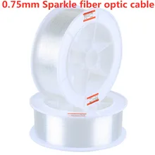 Диаметр 0,75 мм 2700 м/рулон Мерцающая Флэшка точка свечение PMMA Пластиковый волоконно-оптический кабель для освещения украшения дома