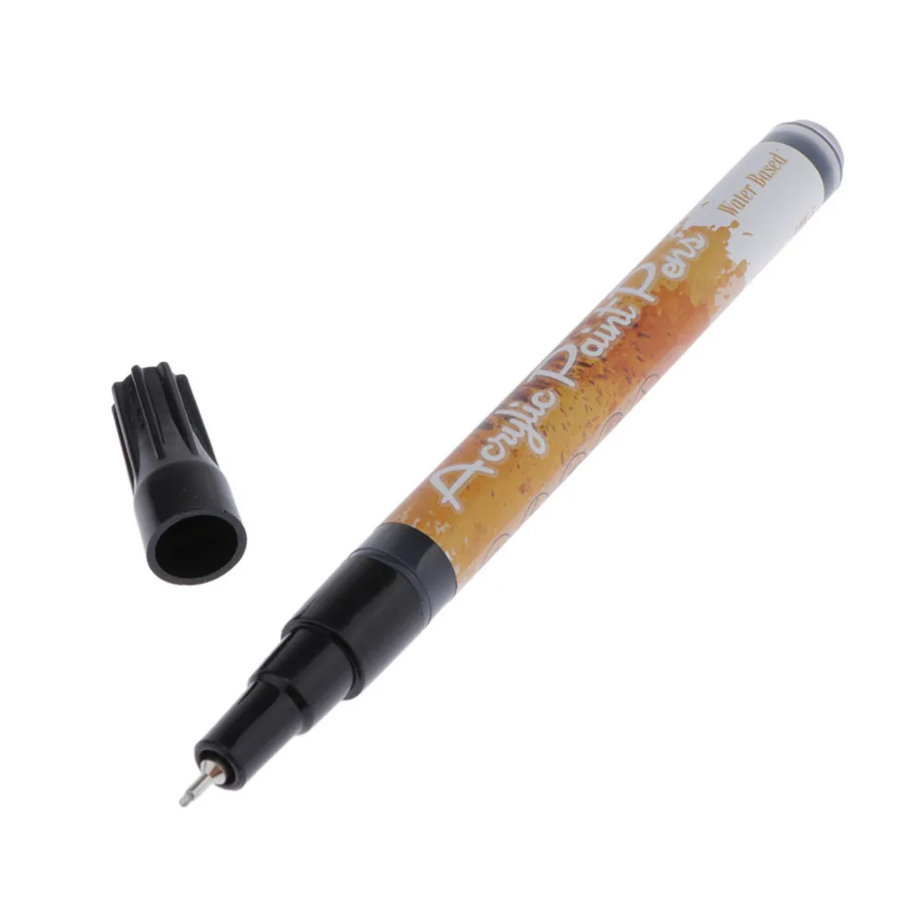Fabric Markers Single Tip Black Pigment Fine Permanent Graffiti Coloring Fabric Pens. Child Safe & Non Toxic