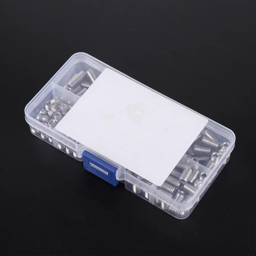 

212 Pcs Set Screw M6 A2-DIN916 304 Stainless Steel Hex Socket Concave End Tighten Screw Set Grub Screw