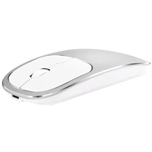 Металлическая Bluetooth и 2,4G беспроводная мышь из сплава ультра-тонкая подзарядка портативная эргономичная мышь для Mac Pc ноутбук серебро