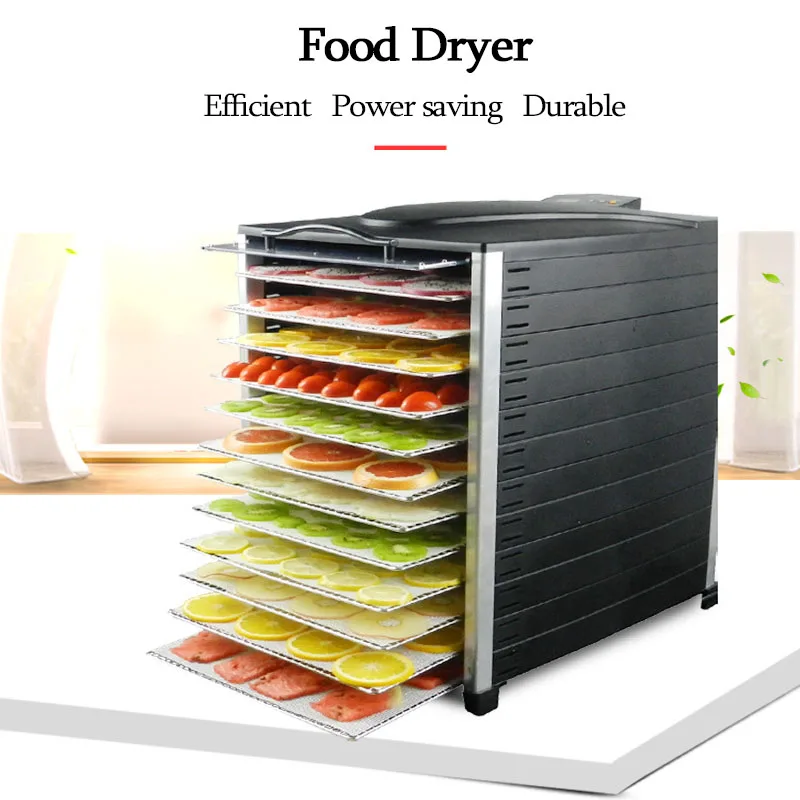 EB-1808 Food Fruit and Vegetable Dryer Food Fast Dehydration 12 Layer Mute Power Saving 110V/220V Fruit Dryer