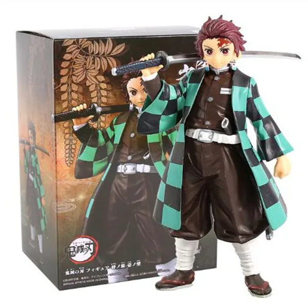 Demon Slayer Kimetsu no Yaiba Agatsuma Zenitsu Nezuko Tanjirou PVC Action Figure Toy Anime Demon Slayer Brinquedos Figurals