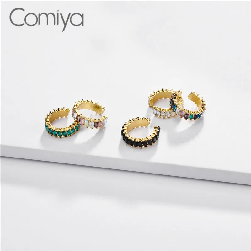 Женские серьги гвоздики Comiya золотистые круглые аксессуары из цинкового сплава